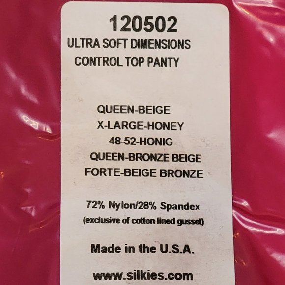 Silkies Ultra Soft Dimensions Control Top Panty Womens Nylon Stocking Tights XL - Picture 2 of 3